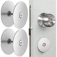 Steel Door Bore Hole Cover Plate, 2-5/8 Inch, Gray (2 Pack