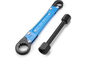 DigiGlow 5-Color Angle Stop Wrench Kit, Professional Plumbing Tool Set for Bathroom/Kitchen Valves, Adjustable Valve Removal Tool with Rust-Proof Chrome Steel (Blue)