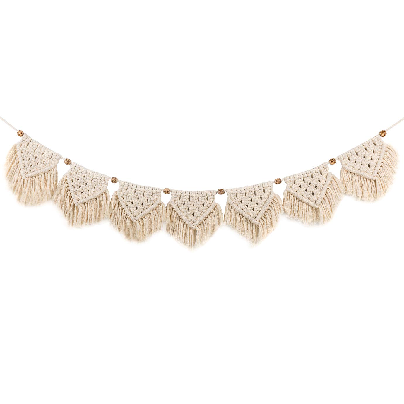 Galleon Timeyard Macrame Woven Wall Hanging Fringe Garland