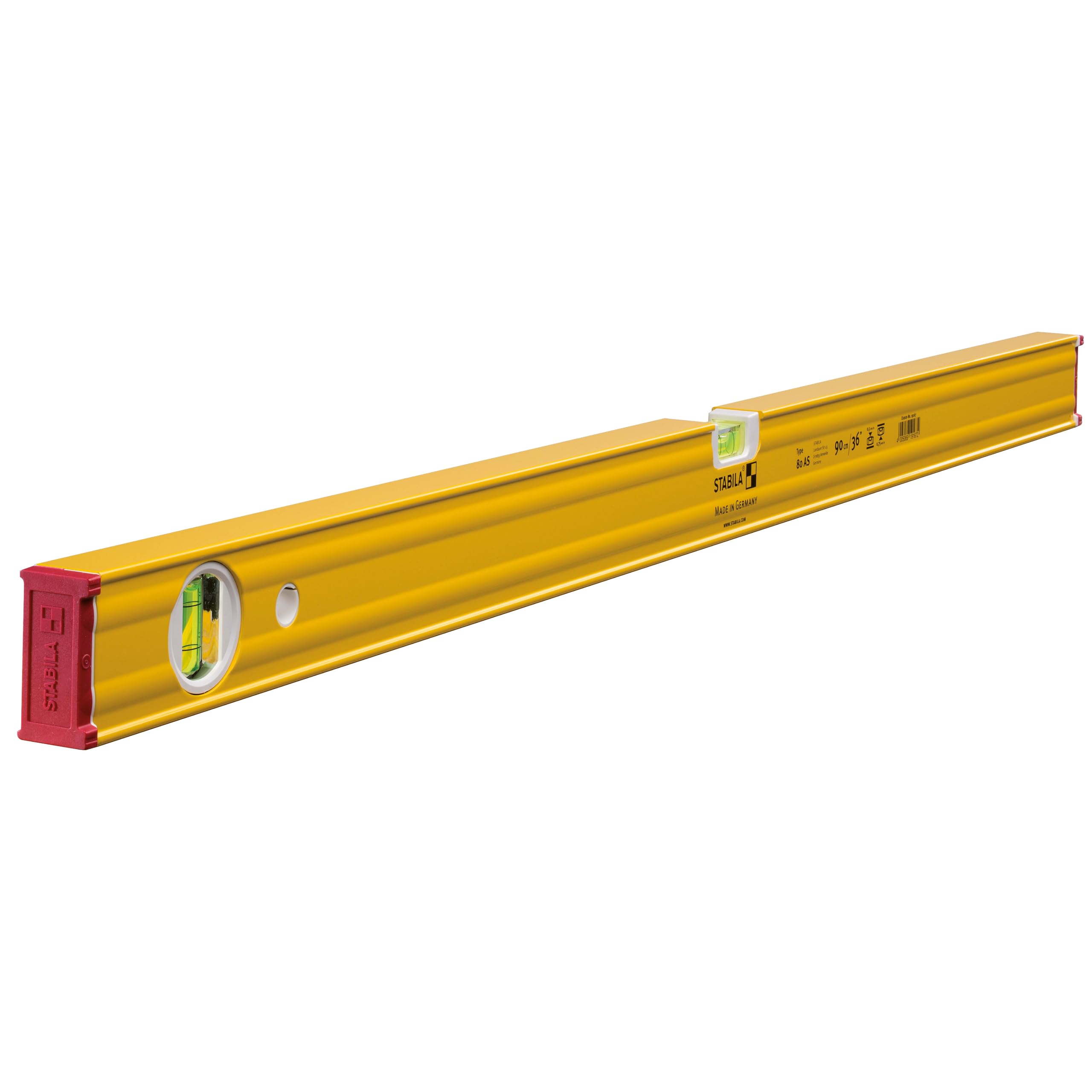 80 AS Spirit Level 2 Vial 19167 90cm, Yellow