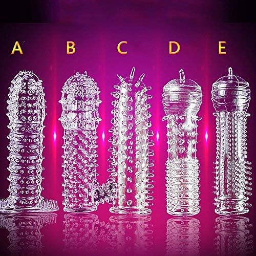 5pcs Adult Sex Fun Elastic Rubber Reusable Condoms Adult Couples Toy Sex Extender Products Condom Sex Massager