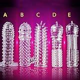 5pcs Adult Sex Fun Elastic Rubber Reusable Condoms Adult Couples Toy Sex Extender Products Condom Sex Massager