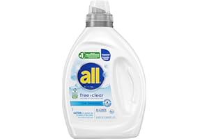 all free clear, Original, Liquid Laundry Detergent for Sensitive Skin, Unscented and Hypoallergenic, Concentrated, 50oz, 66 Loads