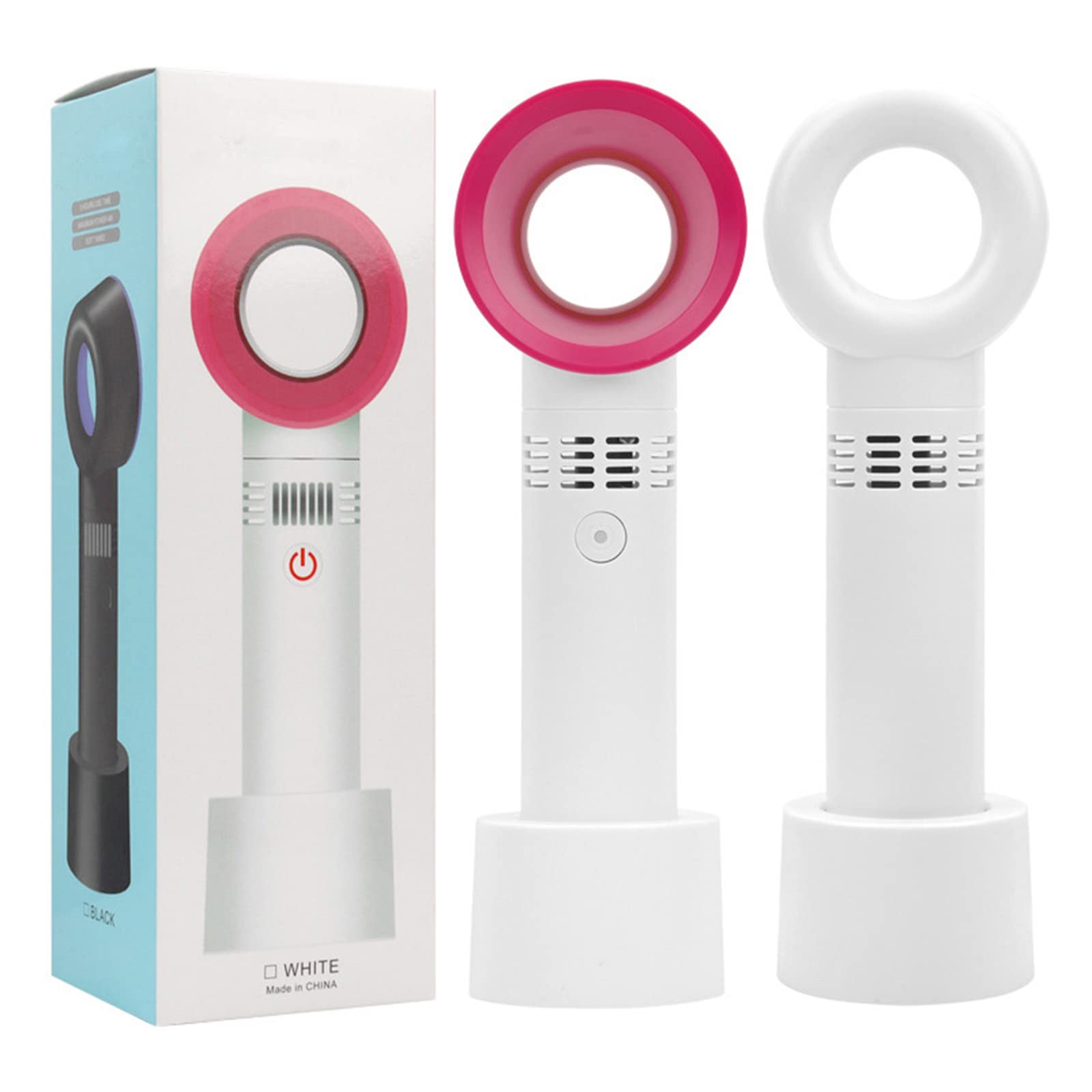 Rofitbest Mini Eyelash Fan Dryer Portable USB Rechargeable eyelash dryer fan for Essential Eyelash Extension Supplies (white) — image 1
