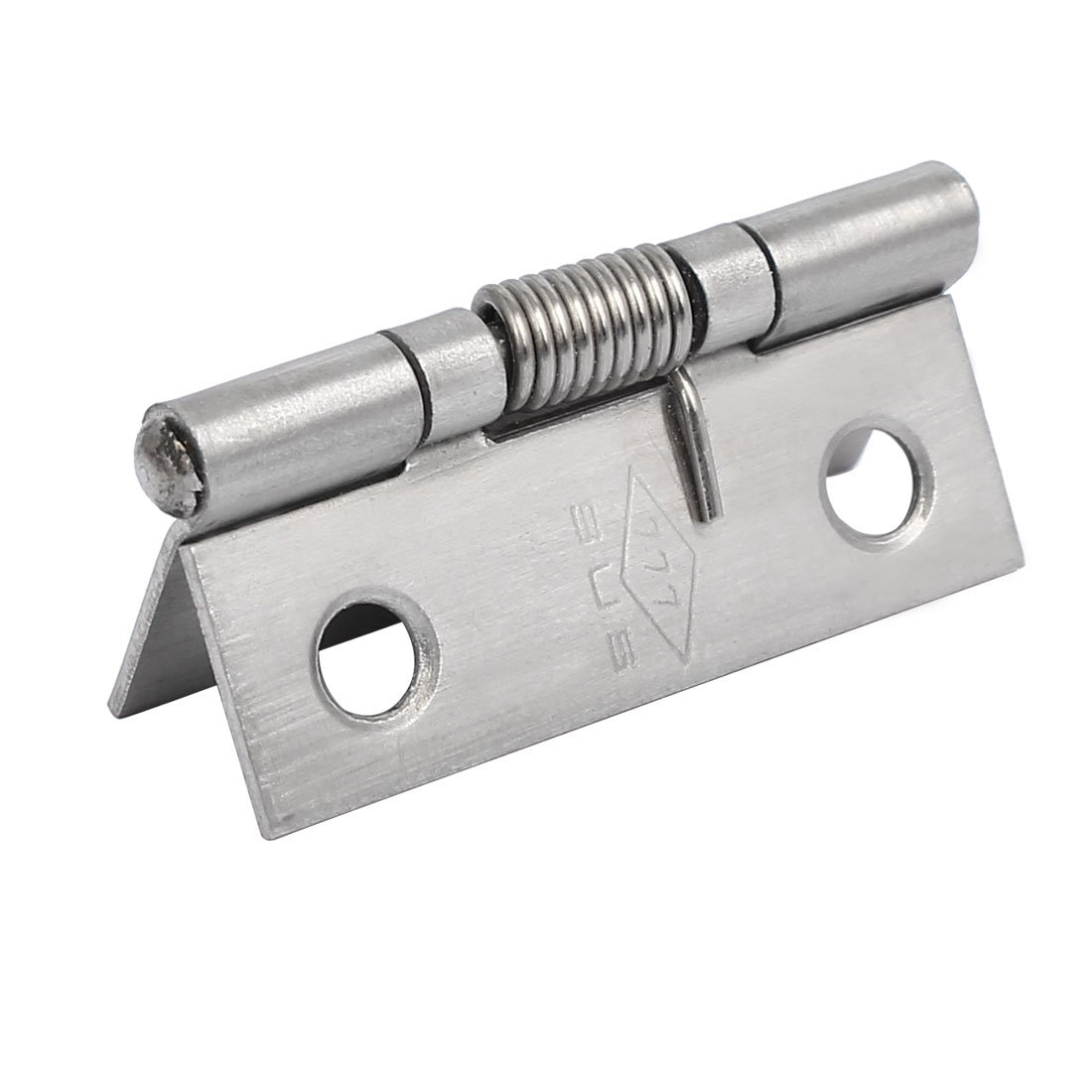 Sourcingmap 38mm Long Stainless Steel Self-Closing Spring Loaded Door Hinge