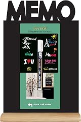 Securit Silhouette Memo Chalk Board - Black/Teak, 35cm x 21cm view 2