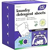 Soulink Lavender Laundry Detergent Sheets, 240 Loads - Eco-Friendly, Plant-Based, Hypoallergenic, No Plastic Jug