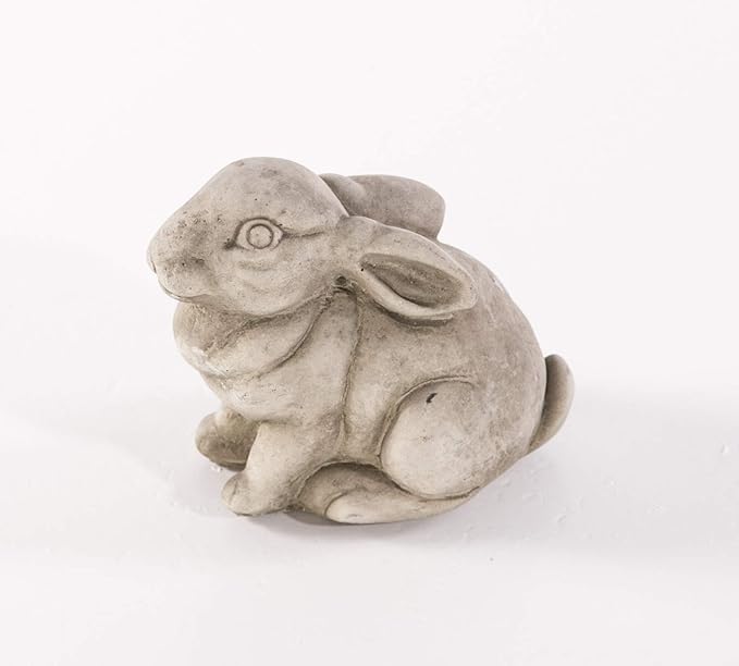 Ceragoo Steinfigur Gartenfigur Frostfest Tierfigur 10cm Hase Dekofigur Steinguss Statue Deko