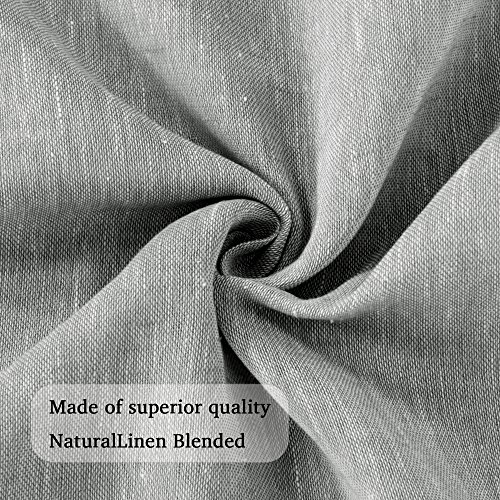 image for Turquoize Linen Sheer Curtains Rod Pocket Sheers 108 Inch Extra Long N