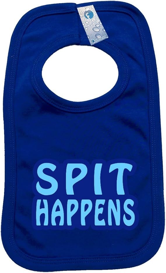 SPIT HAPPENS PULLOVER BABY BIBS Doubled Layered (Royal Blue) 100