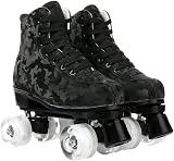 XUDREZ Roller Skates High-Top Light Up Unisex 37 Black Camouflage view 3