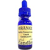 Mels Candles & More Orange Liquid Candle Dye - 1 Ounce Glass Dropper Bottle
