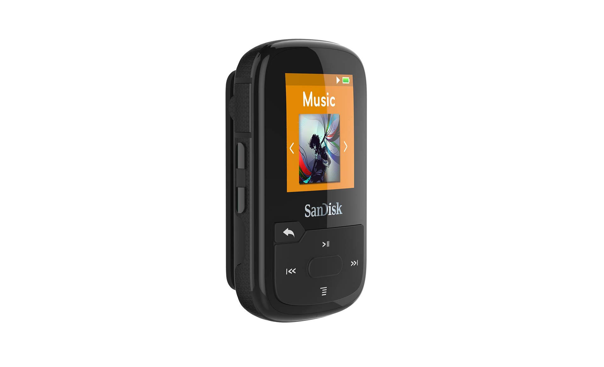 SanDisk 16GB Clip Sport Plus MP3 Player, Black Bluetooth, LCD Screen
