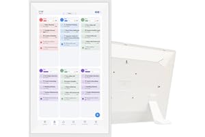 Cryfokt 15.6 Inch Smart Digital Calendar, Pixels Wall and Desk Mountable Electronic Calendar Chore Chart with Full HD Touchsc