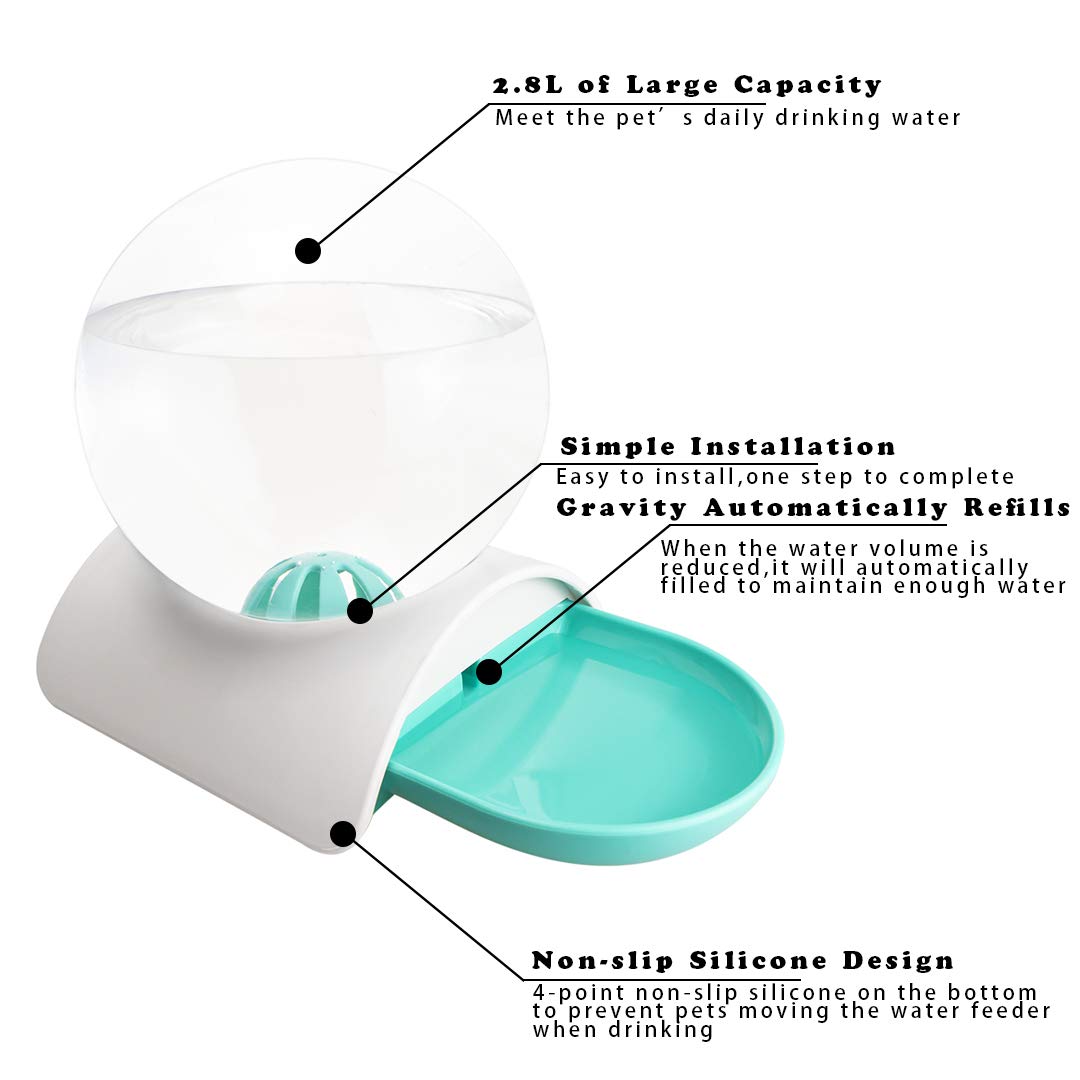 Benzhi Automatic Pet Dog Cat Water Dispenser Bowl Gravity Pets