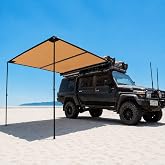 ARB 4x4 Accessories 814412 Retractable Black Aluminium Awning with Led Light Strip Included 2500x2500mm 8.2 x 8.2 feet Ideal for 4x4 Off Road Adventures, Camping, Outdoor Experience