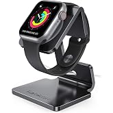Lamicall Watch Stand for Apple Watch Magnetic Fast Charger | Aluminum Alloy Desk Charging Stand Holder Dock for iWatch SE3 SE2 Ultra 4, Series 12 11 10 9 8 7 (49/46/45/44/42/41/40/38mm)