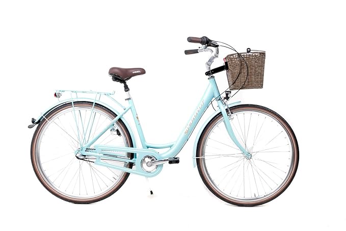 Sprick 28 Zoll Alu Damen City Bike Shimano Nexus 3 Gang Rücktritt mit Korb türkis