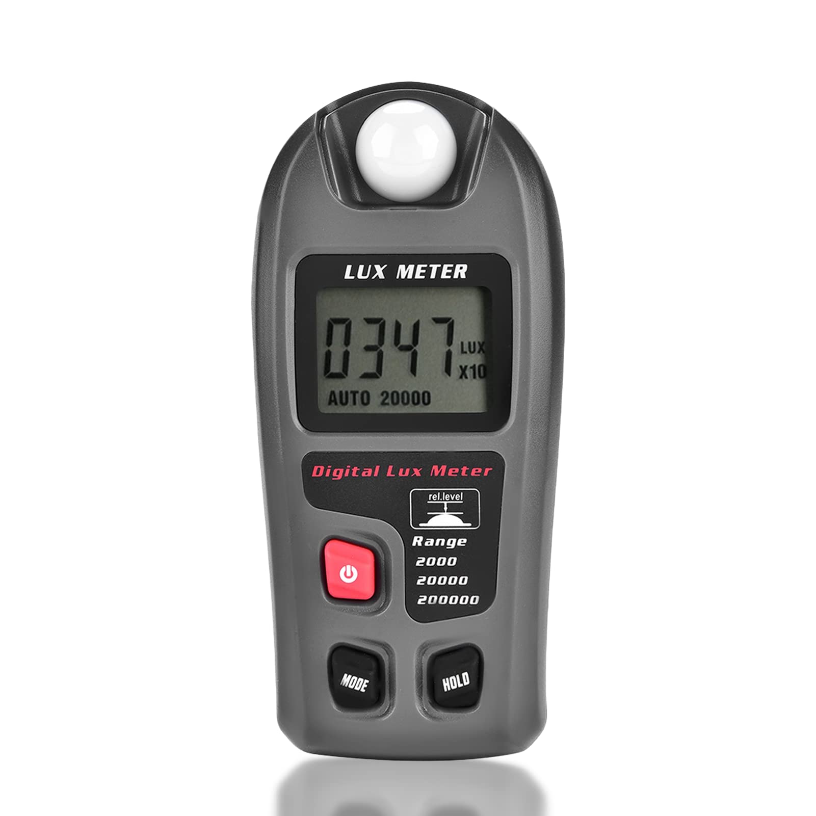 Digital Light Meter, Handheld Illuminance Meter Measure Range Up to 200,000 Lux Luxmeter with LCD Display, Professional Light Tester Light Meter for Plants Warehouse Factory