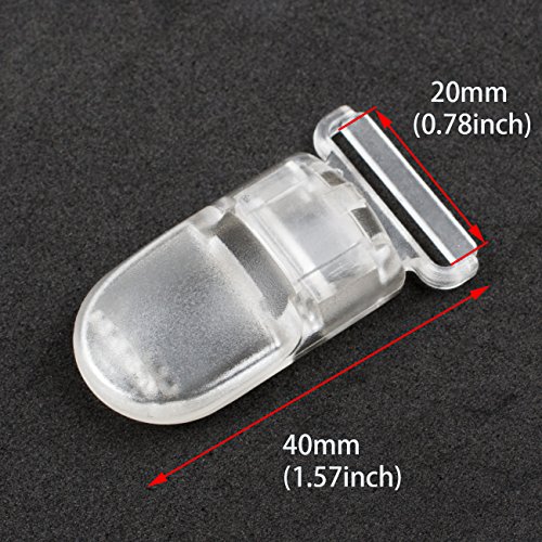 image for DYZD Plastic Suspender Clip Badge Clip Clear ID Holder Clips with Grip