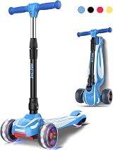 LOL-FUN 3 Wheel Kids Scooter Foldable Lean-to-Steer LED Wheels 3-8 Years view 1