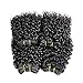 AMELI 4 Kinky Curly Human Hair Short Curly Bundles Water Weave Hair Human Bundles Unprocessed Virgin Brazilian Hair Extensions (8 8 8 8)