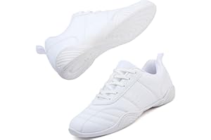 ziitop Cheer Shoes Girls Kids Youth White Cheerleading Shoe Sneakers Athletic Training Dance Walking