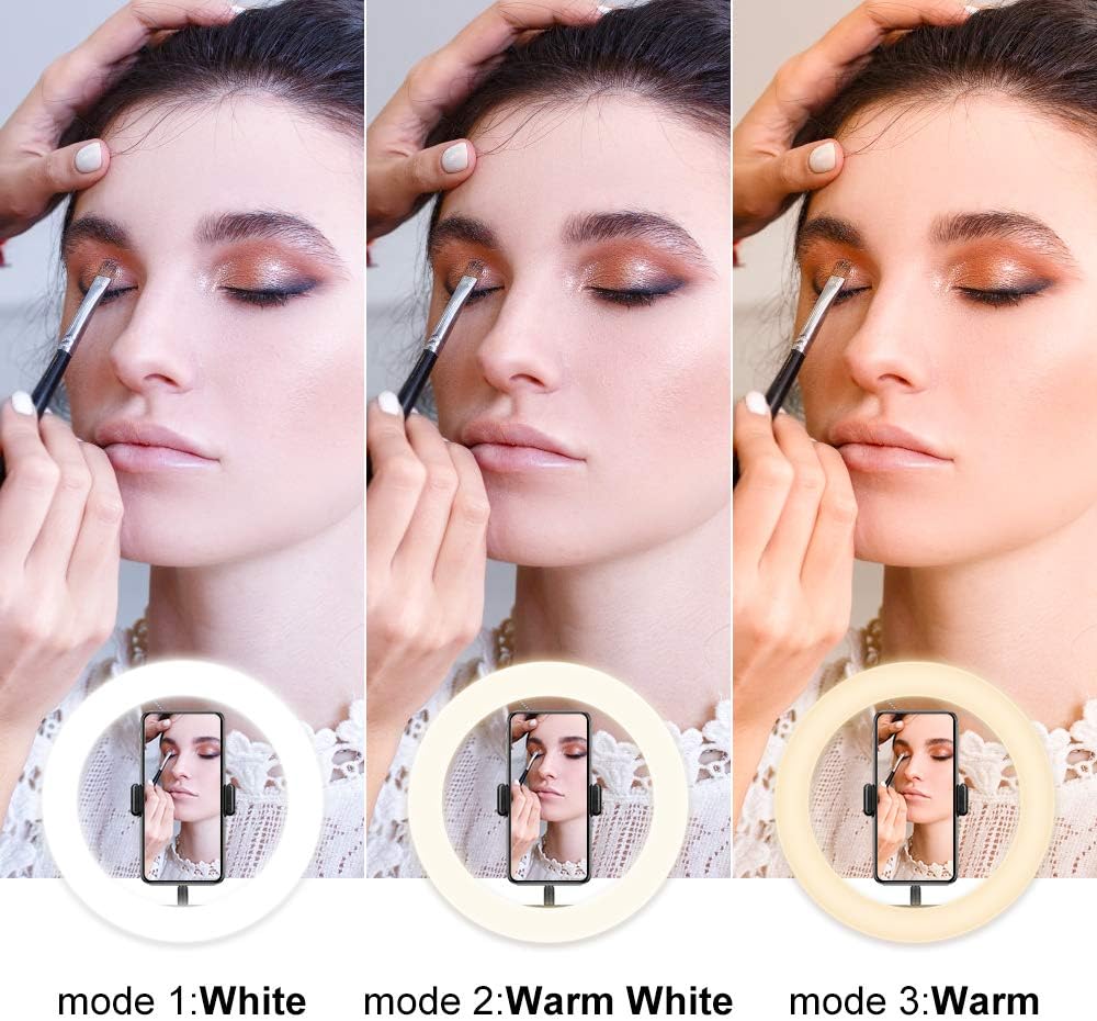Crenova 10” LED Ring Light for Selfie Live Streaming/Makeup/YouTube Videos : Camera & Photo