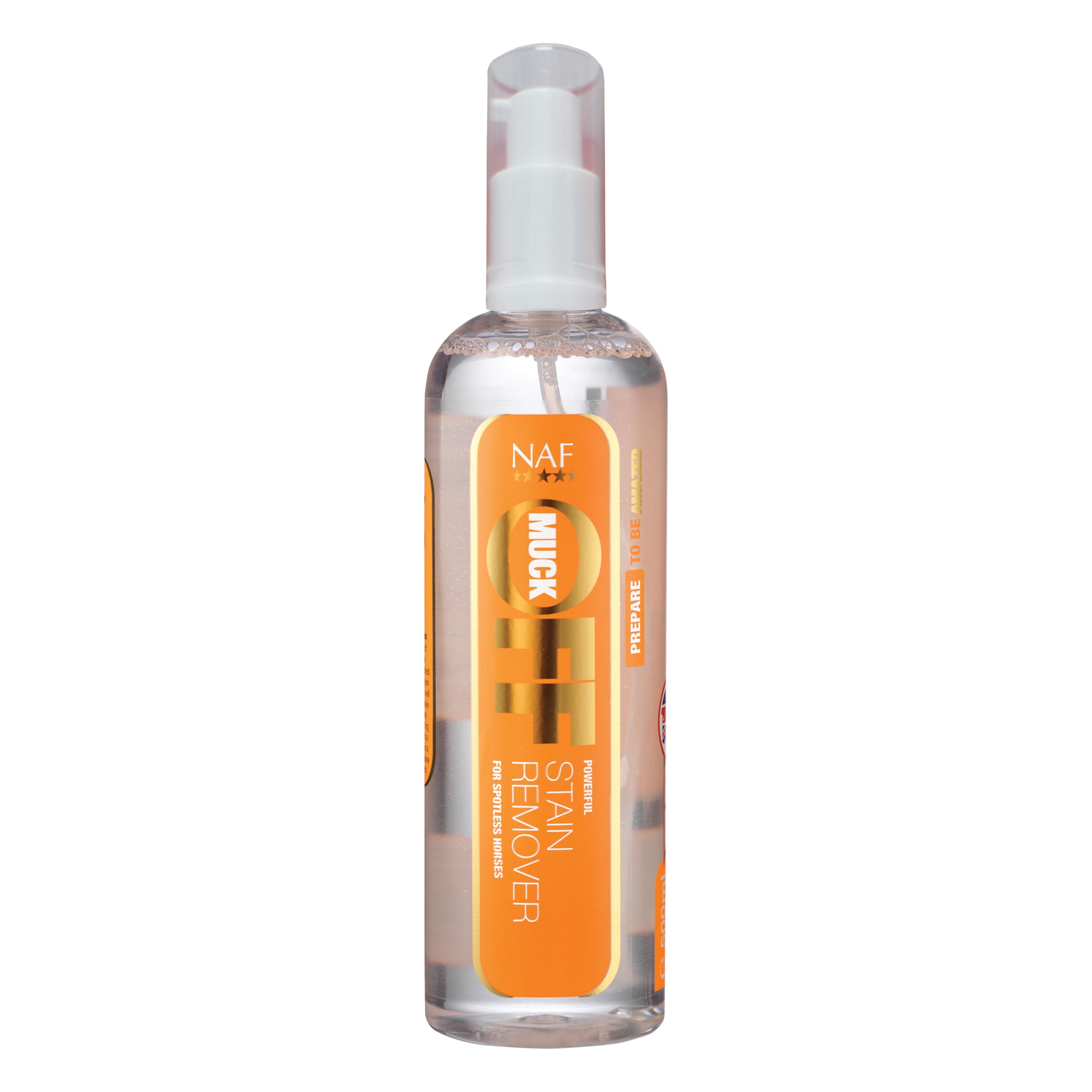 NAF Muck Off Stain Remover 500ml – Powerful Spray for Tough Stains on Horse Coats – Lifts Dirt, Manure & Grass Marks – Quick-Drying, No-Rinse Formula – Ideal for Show Prep or Daily Grooming