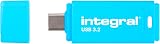 Integral Neon-C 64GB USB 3.2 Gen 1 Type-C Flash Drive Neon Blue