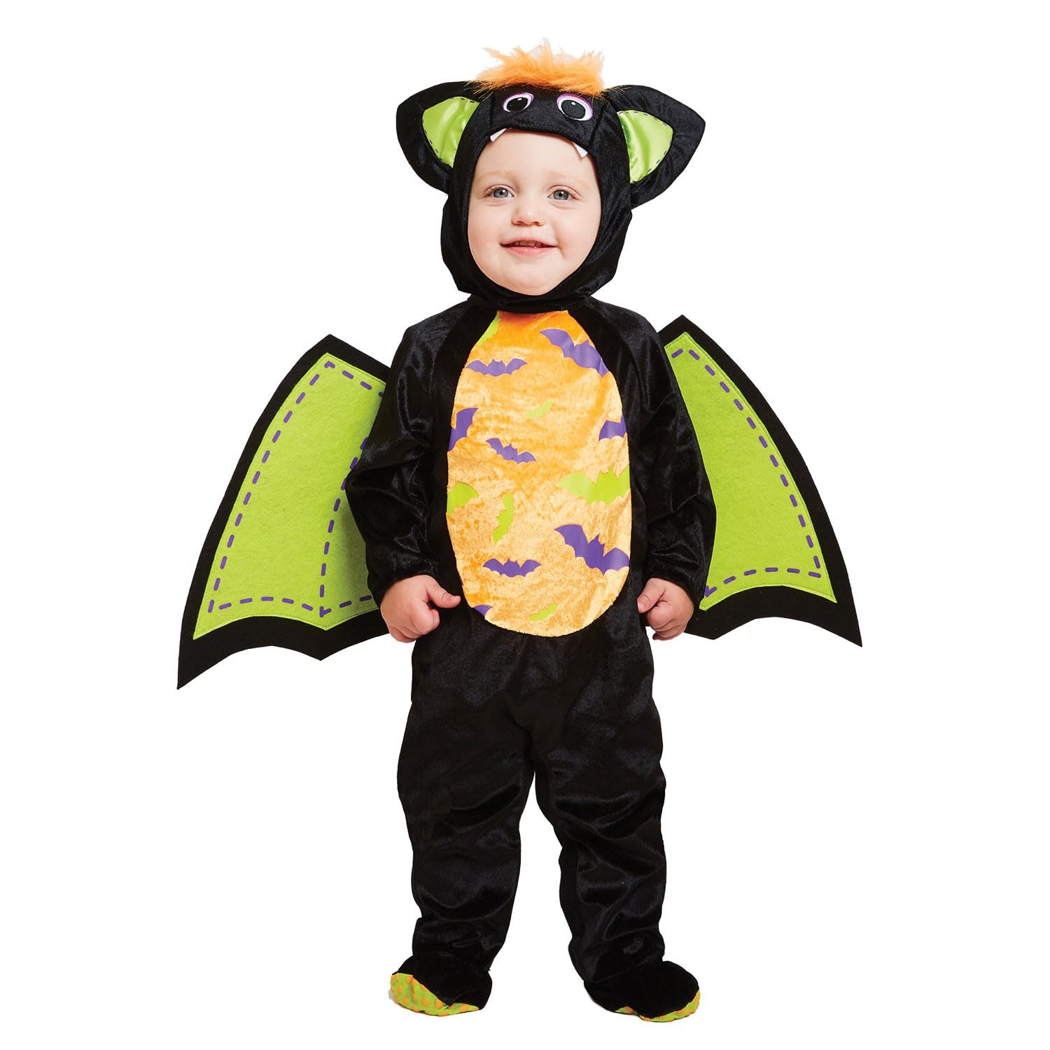 Amscan PDBBAT12 Kids Iddy Biddy Bat Halloween Fancy Dress Costume - Age 12-18 months