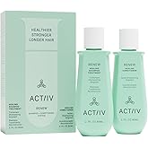 ACTIIV Renew Travel Duo | Supports Scalp Health & Appearance of Fuller, Healthier-Looking Hair, Hydrates & Nourishes, Heals Damaged & Over-Processed Hair, Plant-Based, Color-Safe, Vegan