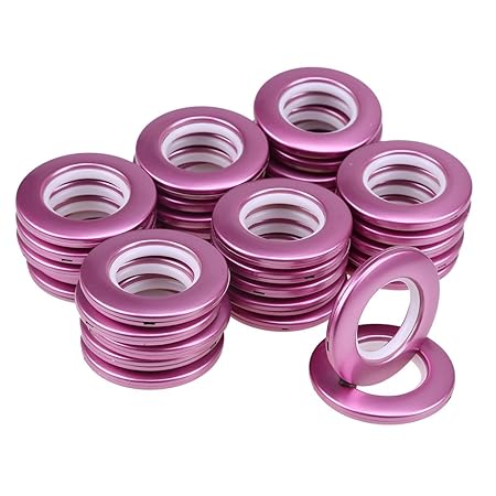 32pcs Curtain Eyelet Rings 40mm Wcic Round Plastic Rings Clips