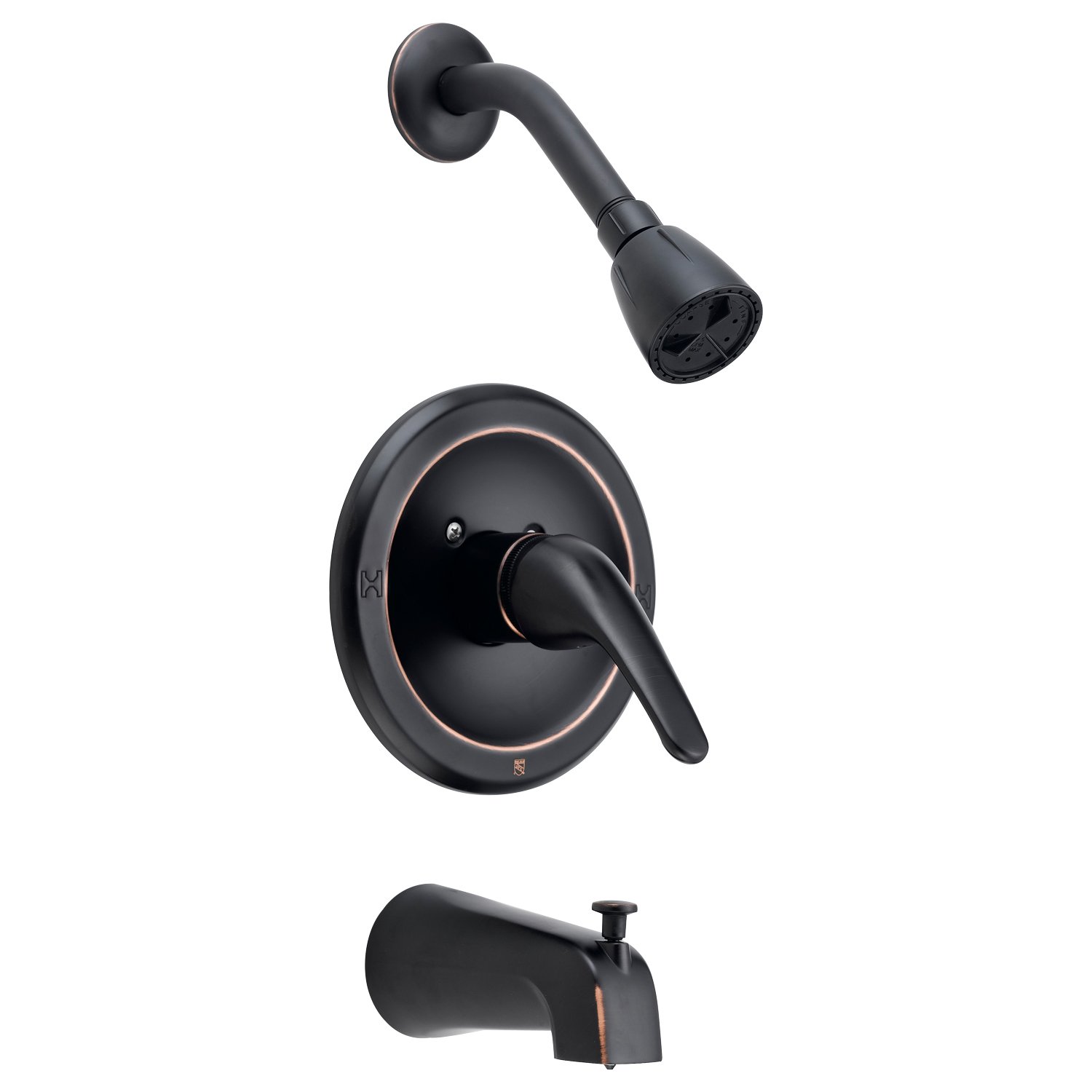 Designers Impressions 652258 Oil Rubbed Bronze Tub Shower Combo Faucet Single Handle Mixer