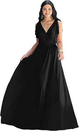 black maxi sleeveless dress