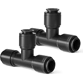 MIXC Quick Connect 1/4" Drip Irrigation Tee Connectors, Universal Barbed Fittings for 1/4" Tubing, Leak-Free Solution for Sprinkler &amp; Drip Systems, 15 Pack