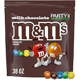 M&amp;M'S Milk Chocolate Candy Bulk Pack, Party Size, 38 oz Bag | Real Milk Chocolate with a Colorful Candy Shell, Resealable Bag for Sharing, Parties or Events, Gifting and Baking