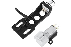 Turntable Cartridge and Stylus At95E At93 At3400, Metal Head Shell Designed for, Interchangeable Stylus, Multiple Wire Connec