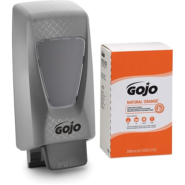 GOJO NATURAL ORANGE PUMICE HAND CLEANER 2000 ML QUICK ACTING LOTION HAND CLEANER WITH PUMICE REFILL PRO TDX DISPENSER (PACK OF 4) – 7255-04