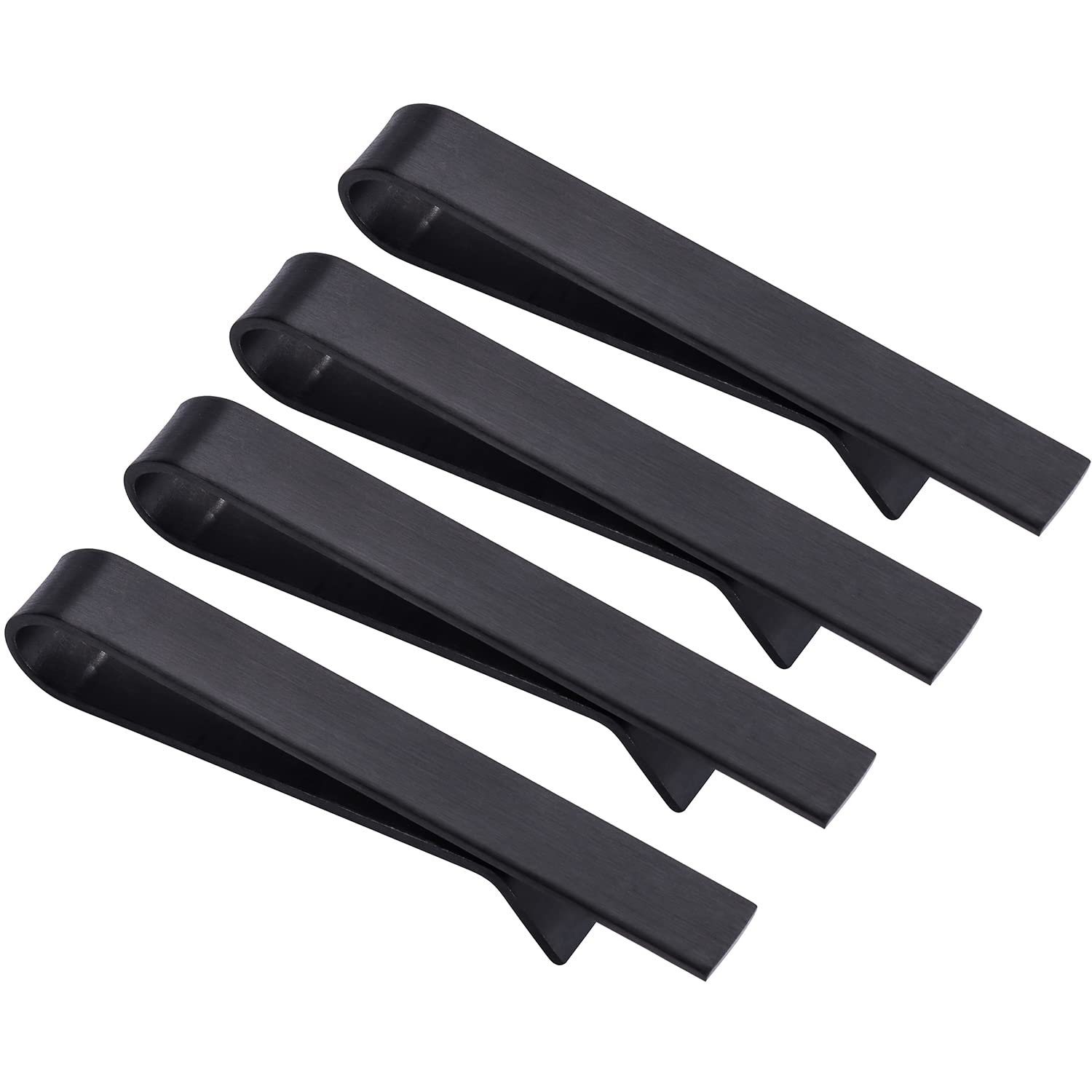 HAWSON Skinny Tie Clip Bar Set, 2 Inch Tie Clip for Men - Wedding, Meeting, Party Gift Set, 2" x 0.23" / 58mm x 5.8mm, metal