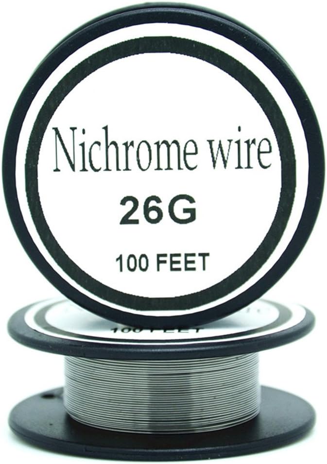 zhouyoungsuk Nichrome wire36g 34g 32g 30g 28g 27g 26g 24g 22g 20g Gauge 100 FT 0.4mm Resistor AWG Resistance (26Gauge/100Feet)