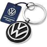 Troika VW Volkswagen Keyring - KR16-05/VW - VW Logo Keychain - Additional Keyring - Cast Metal - Chrome Plated - Silver