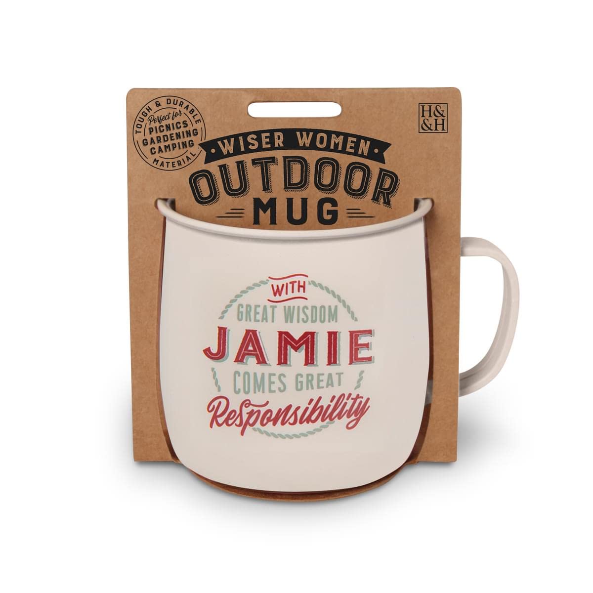 History & Heraldry Personalised Outdoor Mug (Jamie)