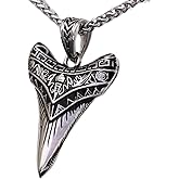 Shark Necklace for Men, Women & Kids - 316 Stainless Steel Pendant - 22-24" Adjustable Chain with Lobster Clasp - Saltwater Safe Ocean Jewelry - Premium Gift Box Included