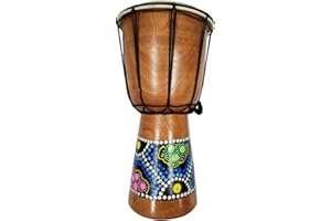 LION OF JUDAH MARKET Djembe Drum- African Percussion Drum, Bongo Hand Drum Professional Sound 9" Tall
