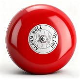 Electric Round Alarm Bell, Security Fire Alarm with Solid Aluminum Base, 150mm / 5.9in (AC110V)