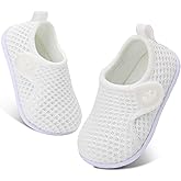 FEETCITY Baby Boys Girls First Walking Shoes Infant Sneakers Crib Shoes Breathable Lightweight Slip On Shoes