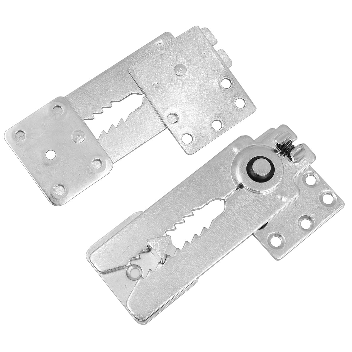 Shiwaki 2 Pcs Metal Sofa Spring Clips, Detachable Link Sofa Buckle, Adjustable Crocodile Clamps for Fixing Cabinets for Sofas and Furniture