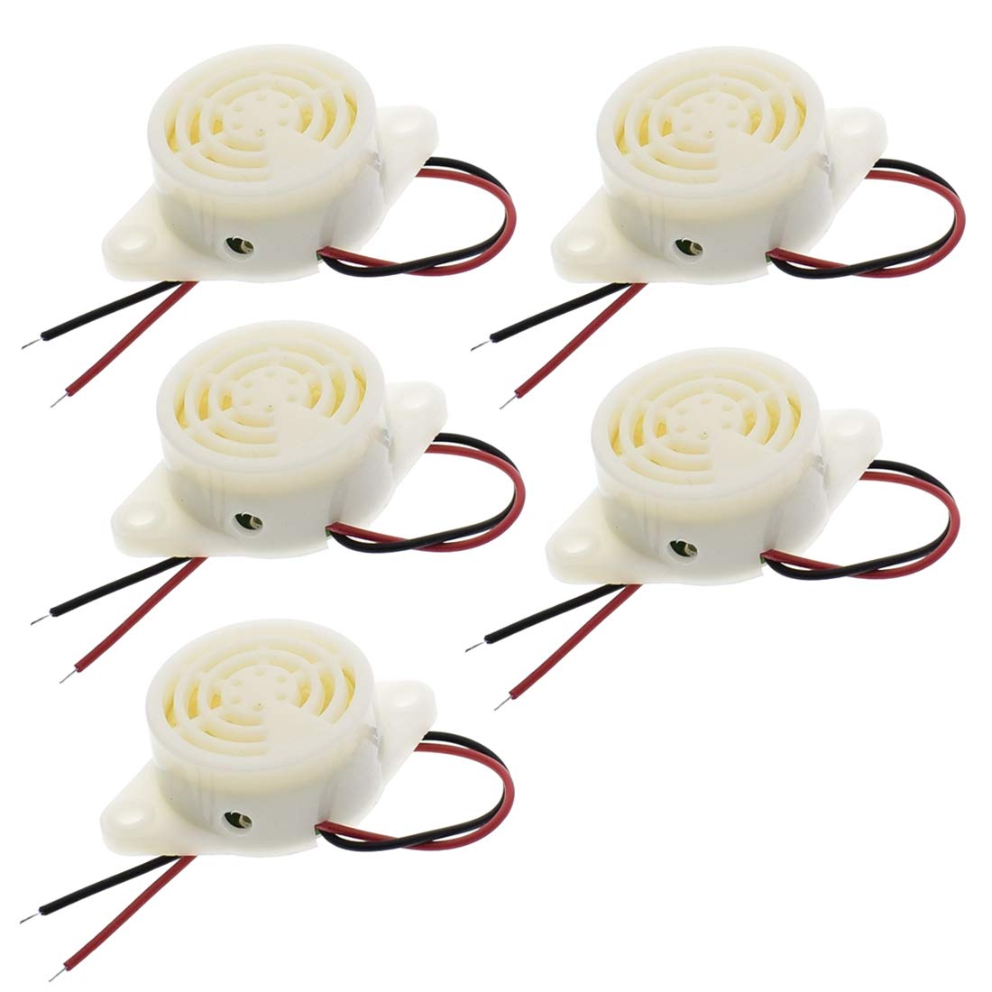 Hailege 5pcs 95DB Alarm Buzzer SFM-27 High-decibel 3-24V 12V Electronic Buzzer Beep Alarm Intermittent Continuous Beep