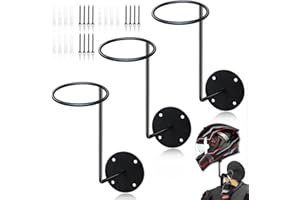 HAINANSTRY Motorcycle Accessories, 3 Pack Helmet Hanger Helmet Holder Rack Wall Mounted Hook for Coats, Hats, Caps